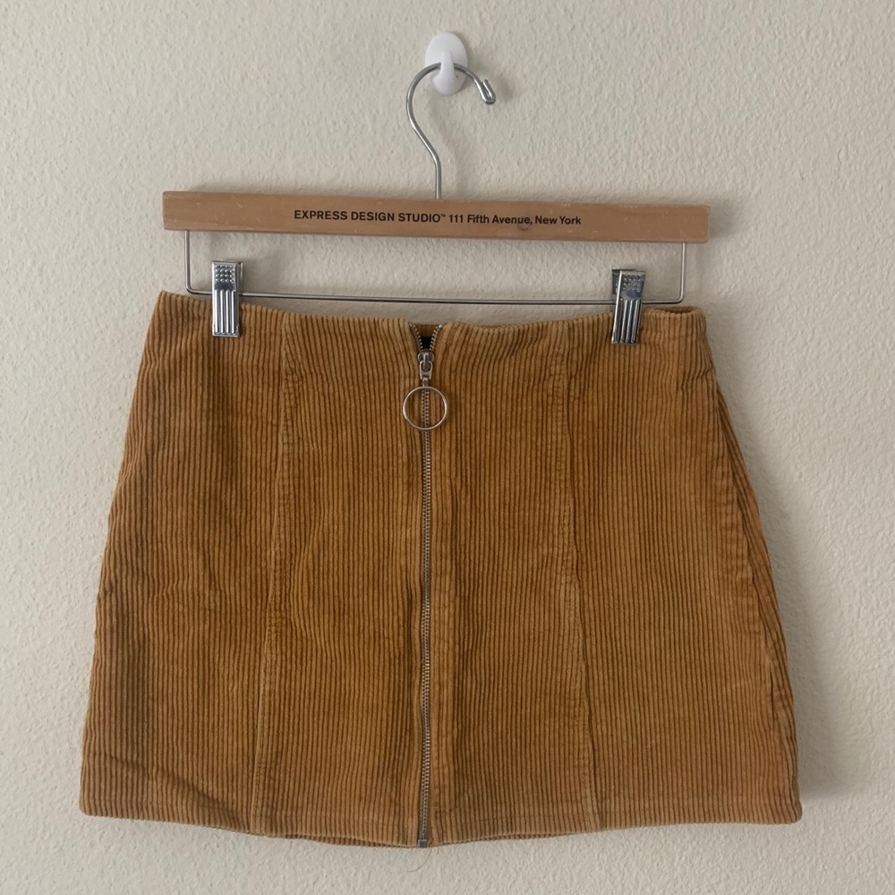 Corduroy mini skirt